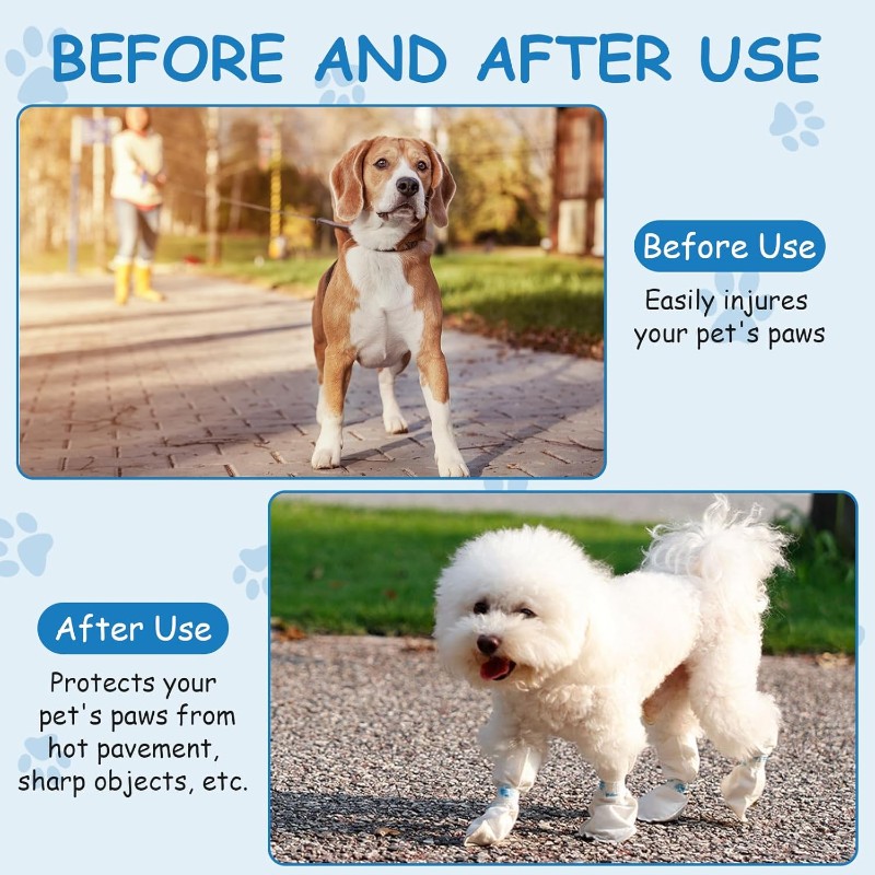 Dog Booties Paw Protector - 【NUEVAS】Cubiertas desechables para zapatos para mascotas:
