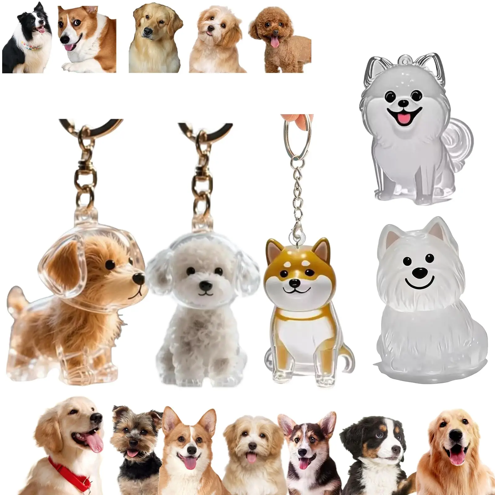 Pet Supplies Outlet - Colgante Transparente Conmemorativo para Mascotas, Encantador