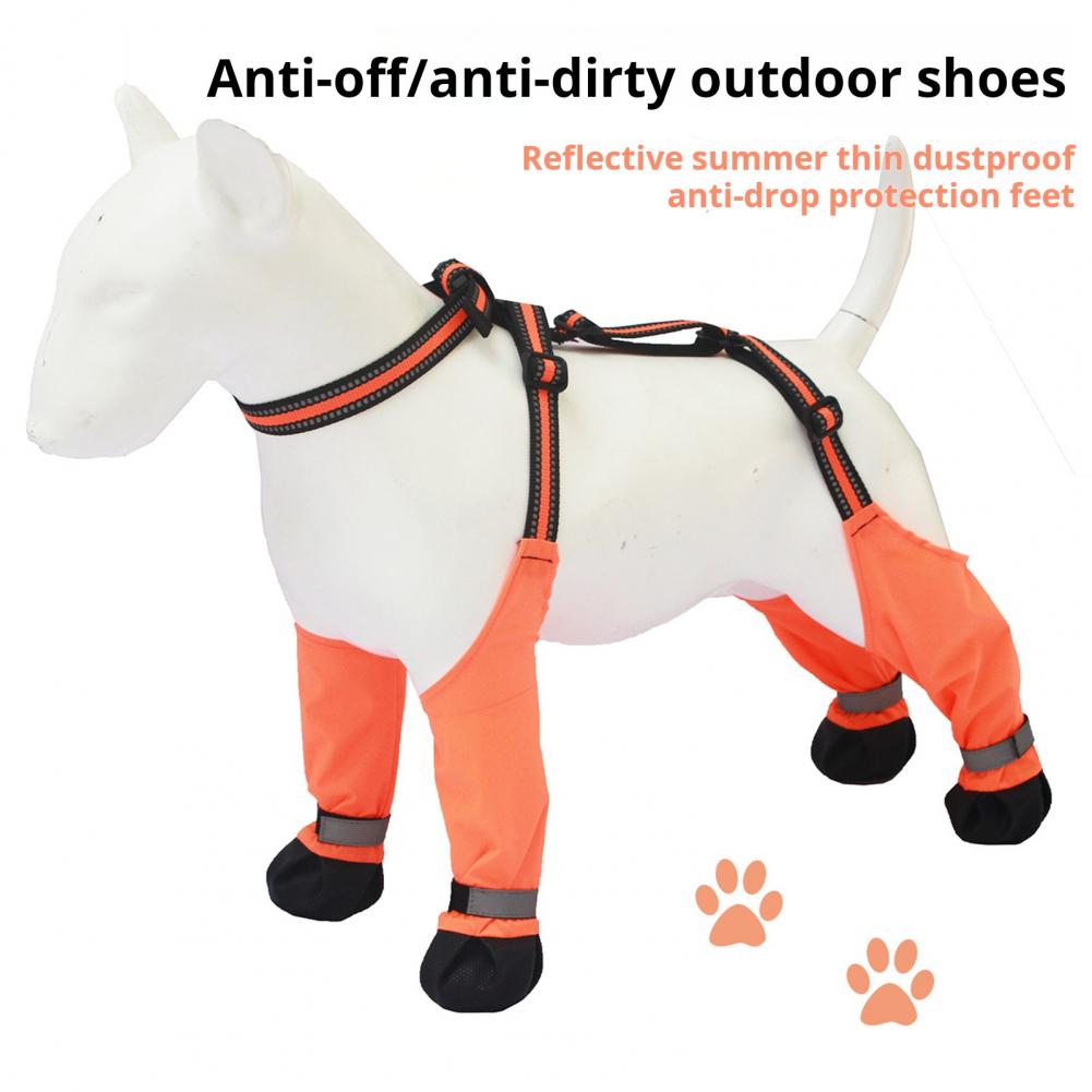Dog Booties Paw Protector - Botines con Tirantes para Perro, Antideslizantes,
