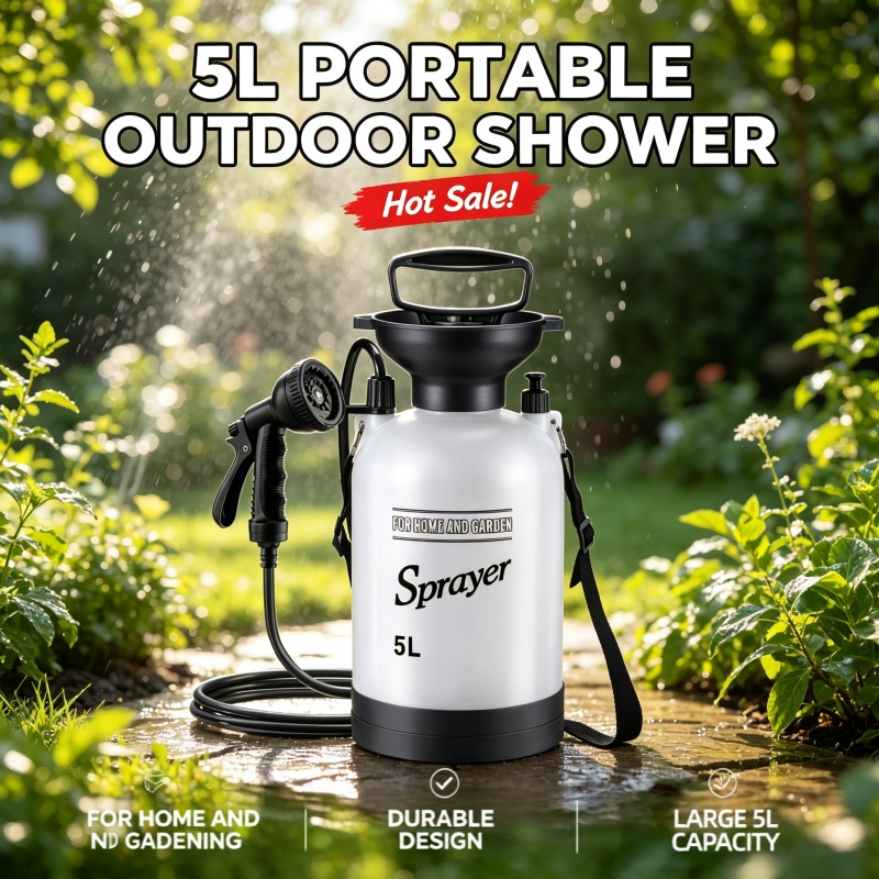 Pet Supplies Outlet - Ducha Portátil de 5L para Camping,