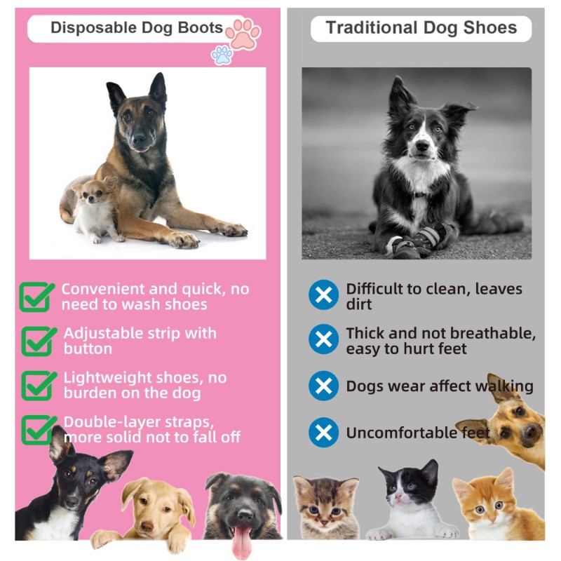 【NUEVAS】Cubiertas desechables  - Dog Booties Paw Protector reseña y precio