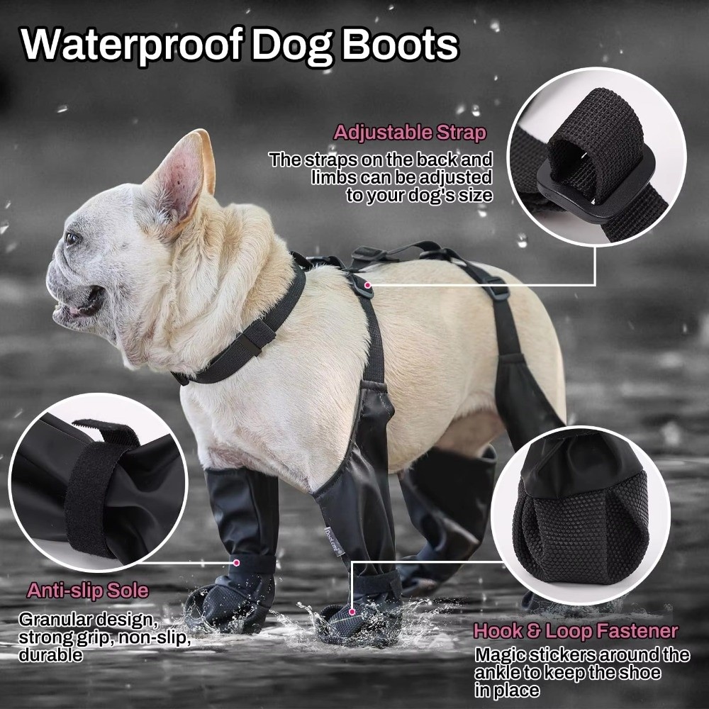 Zapatos impermeables anticaída - Dog Booties Paw Protector reseña y precio