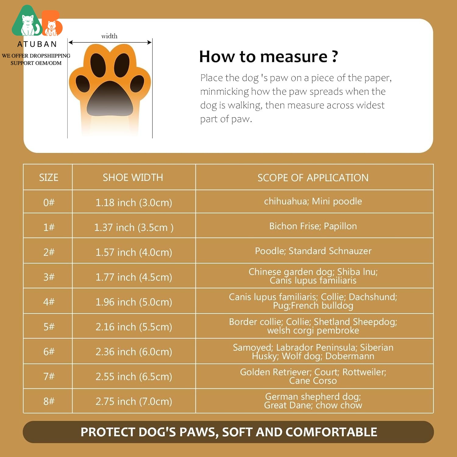 ATUBAN Zapatos para perros, bo - Dog Booties Paw Protector reseña y precio