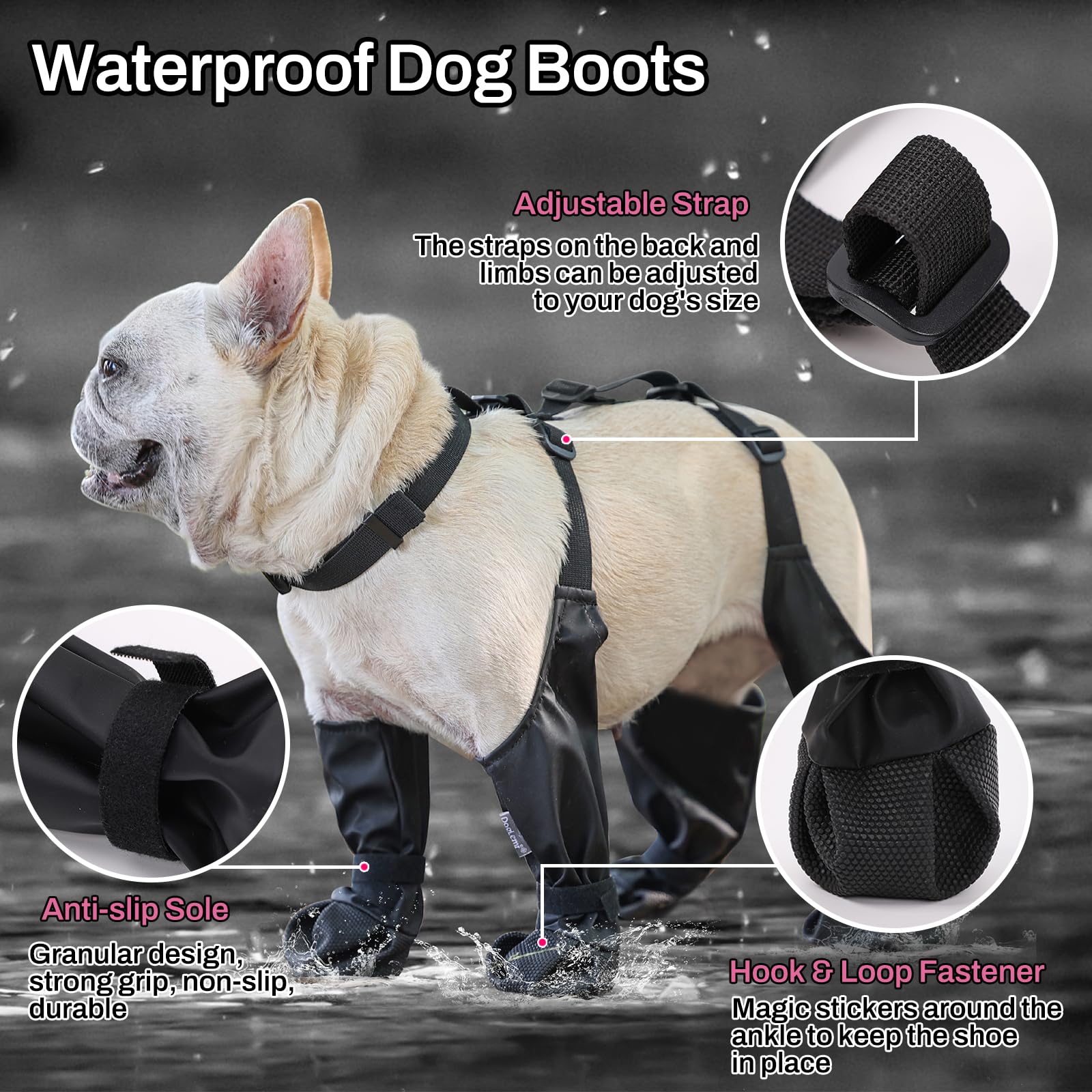 Botas con tirantes para perros - Dog Booties Paw Protector reseña y precio