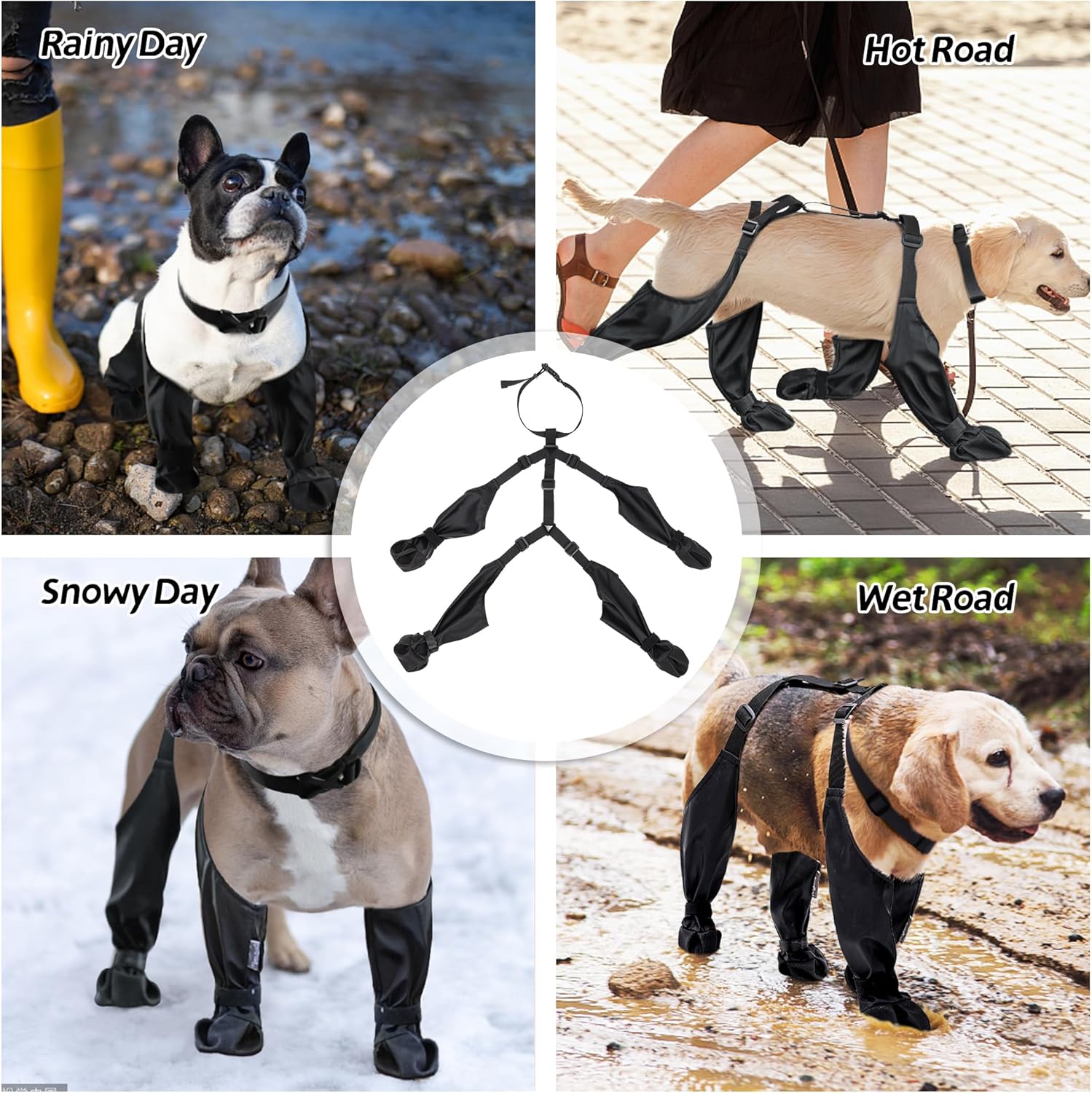 Botas con tirantes para perros - Dog Booties Paw Protector reseña y precio
