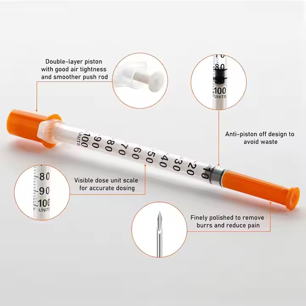 Jeringas de insulina U-100 de  - Pet Supplies Vet reseña y precio