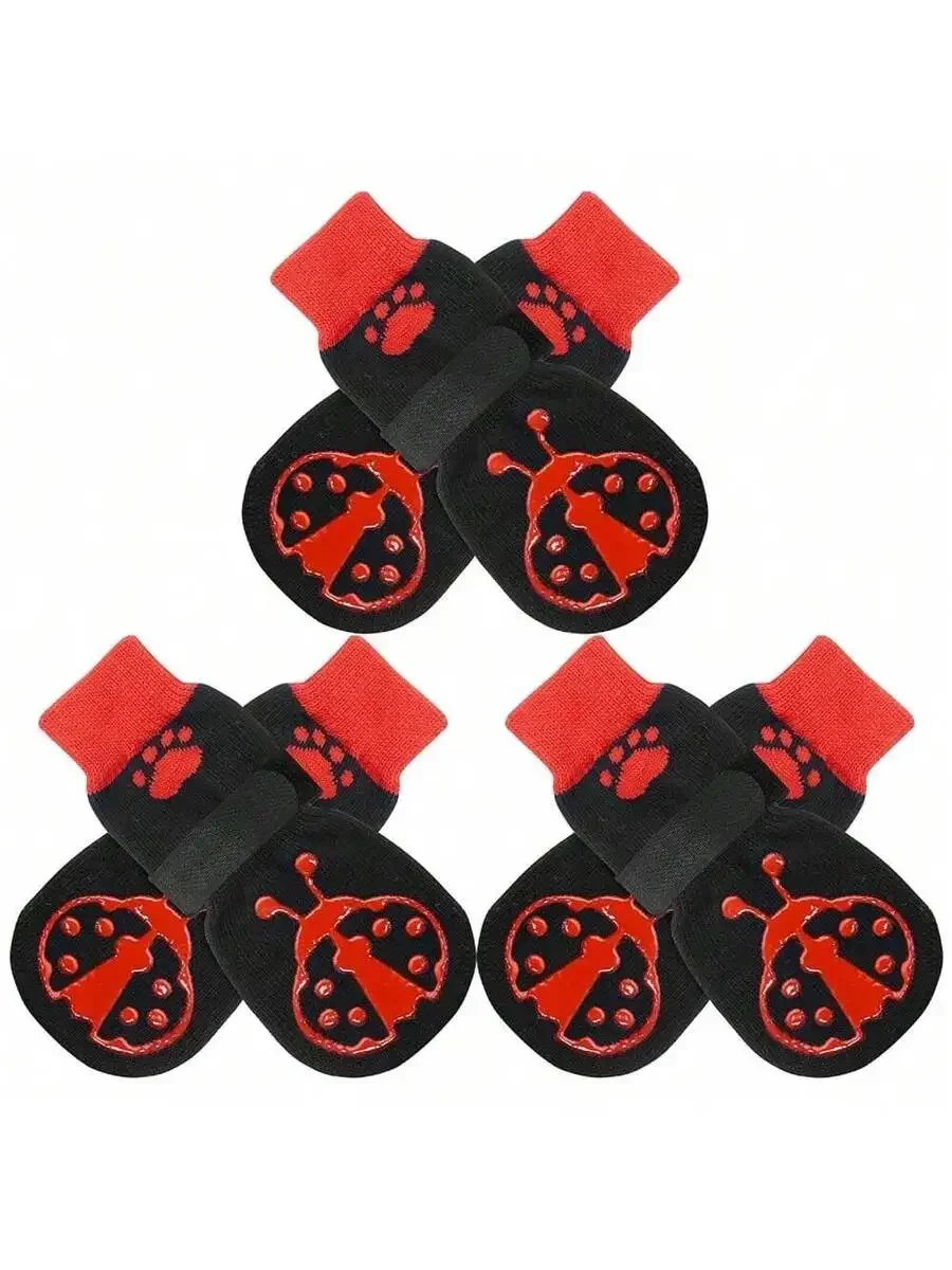 6 pares de calcetines antidesl - Dog Booties Paw Protector reseña y precio