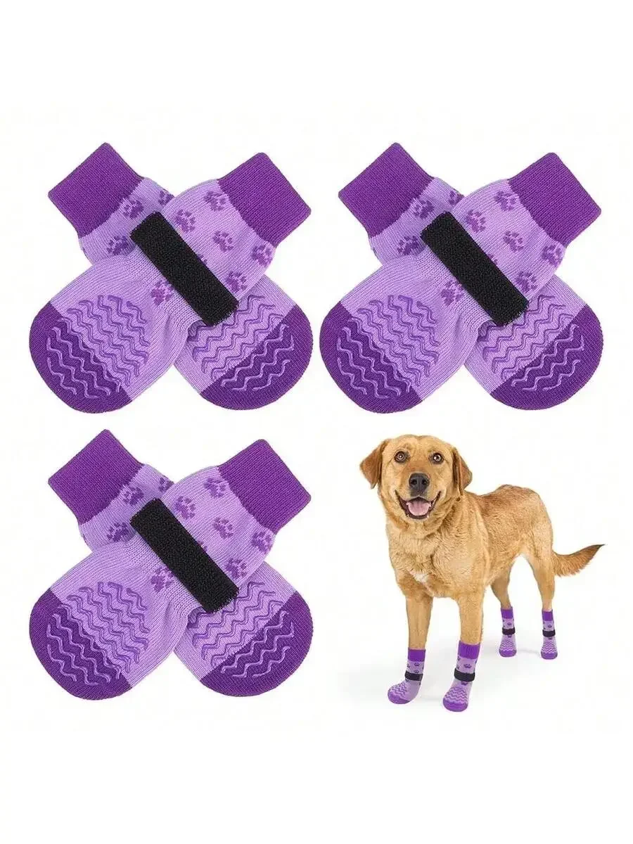 6 pares de calcetines antidesl - Dog Booties Paw Protector reseña y precio