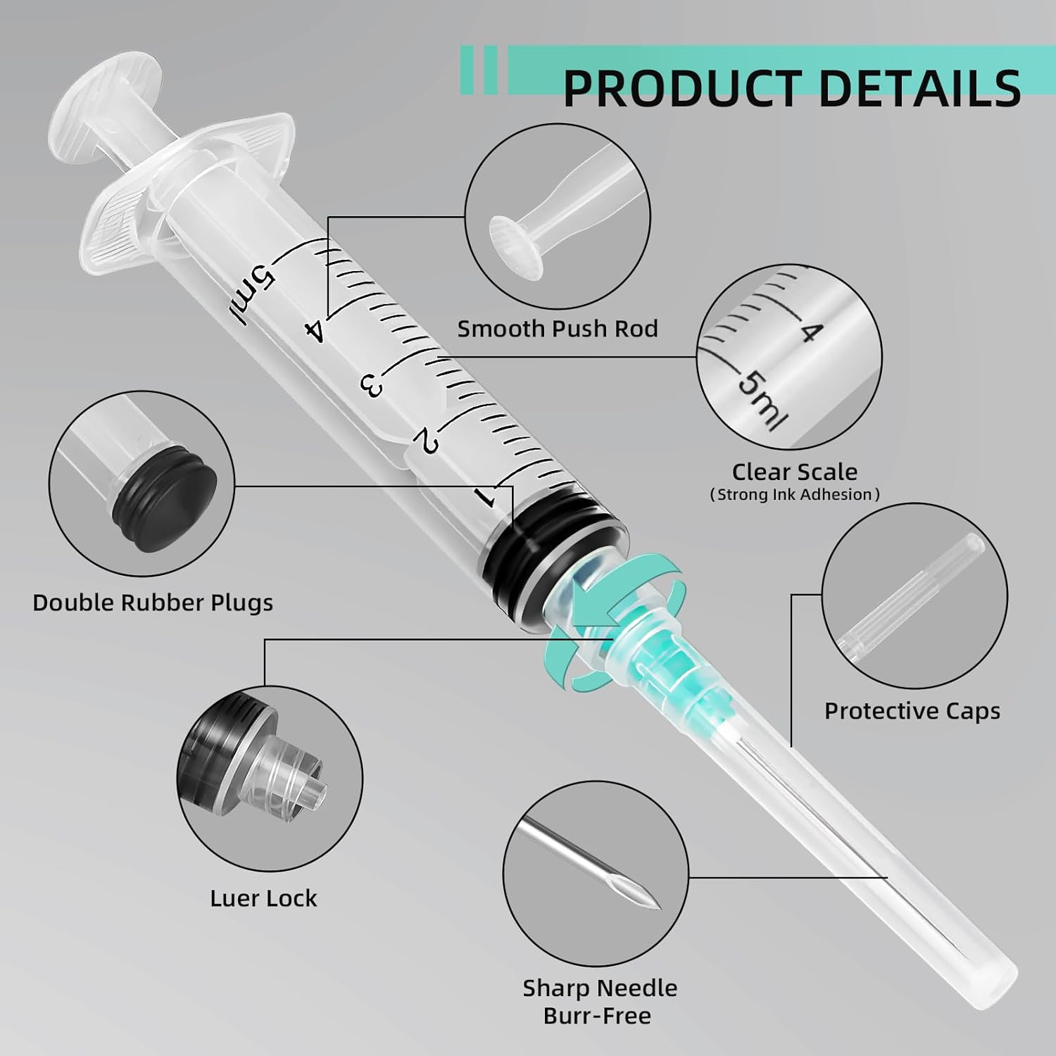 Jeringa Luer Lock de 5 ml, ade - Pet Supplies Outlet reseña y precio