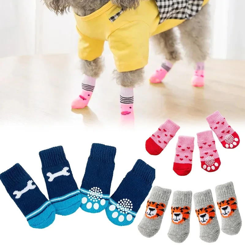 4 pares de calcetines de invie - Dog Booties Paw Protector reseña y precio